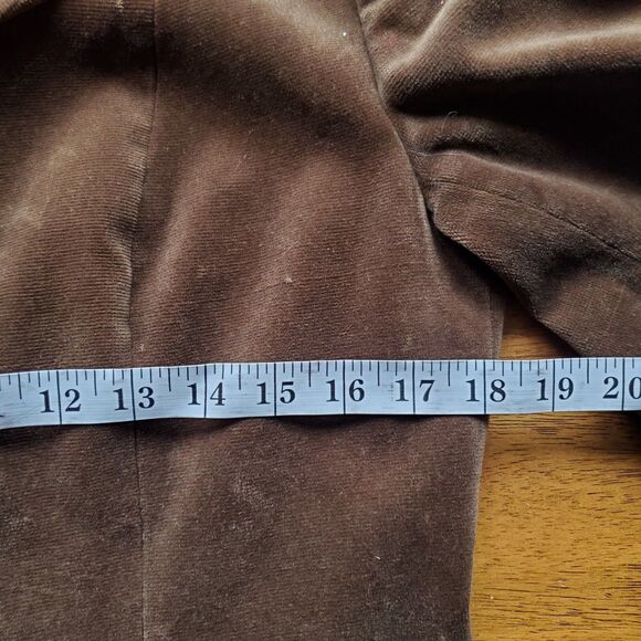 Velvetty Brown Vintage Eastex Cotton Blazer Jacket, Made in England. Size 33 M - Picture 11 of 14